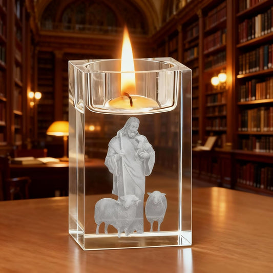 3D Kristallglas Teelichthalter Jesus Kerzenhalter Windlicht Kerzenständer Glas Deko Candle Holder Teelichthalter Glas Deko Candle Holder Teelichthalter Transparent Für Kerzen Deko Hochzeitsdeko Jesus