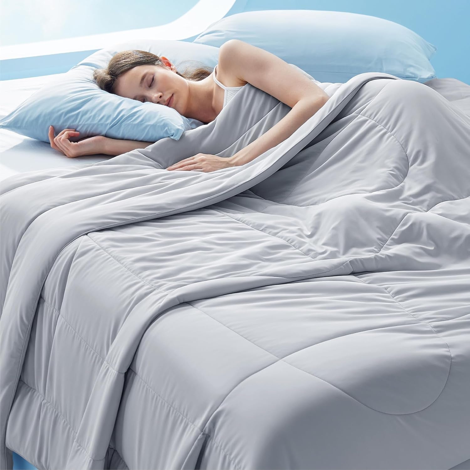BEDSURE Kühldecke 260X240 Kühlende Bettdecke - Cooling Blanket Q-Max >0,4