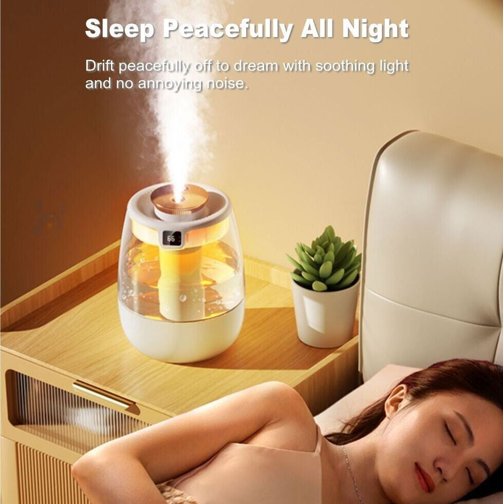 Luftbefeuchter Ultraschall Leise Schlafzimmer Pflanzen LED Humidifier 1300ML DHL