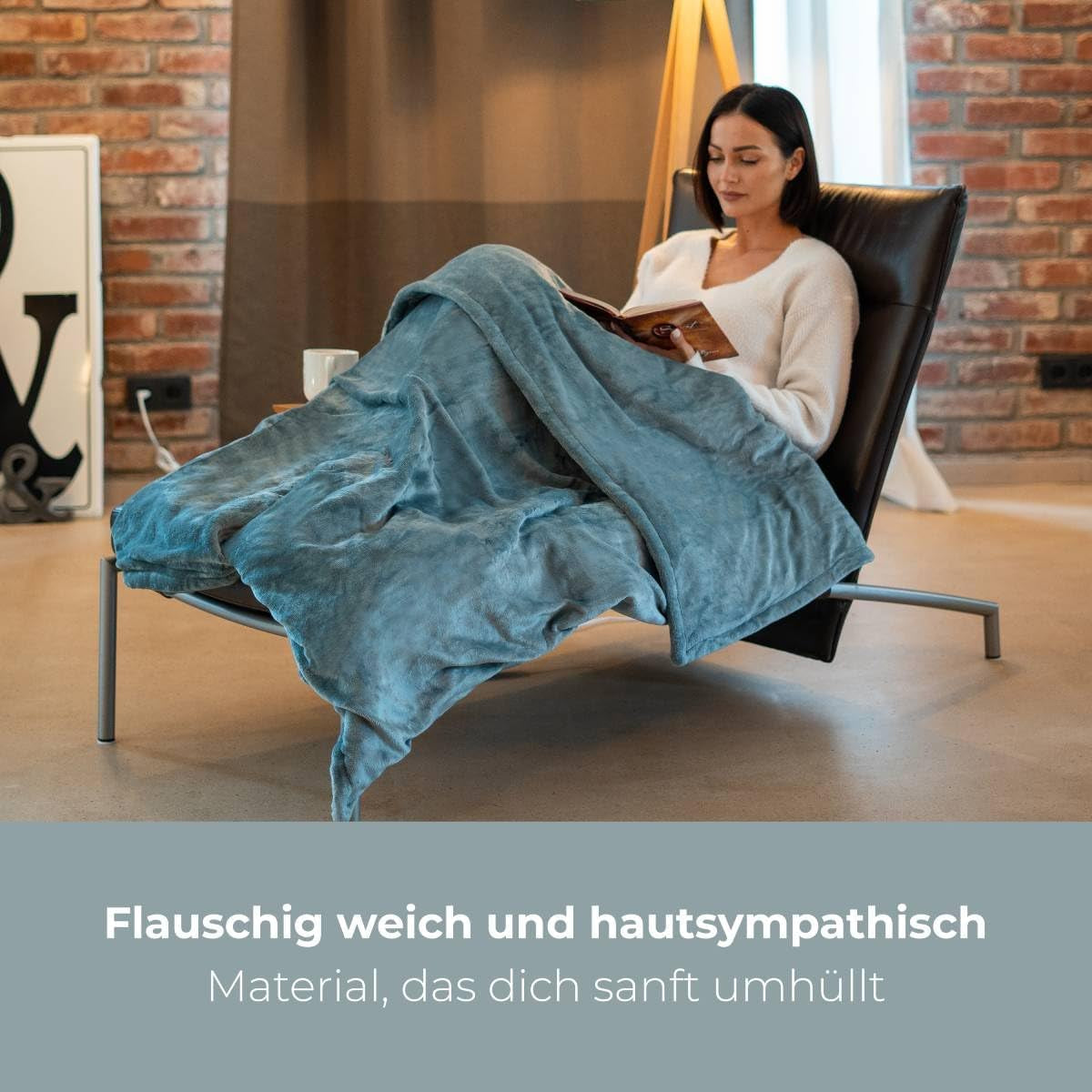 Proficare PC-WZD 3061 Elektrische Wärmedecke, Kuscheldecke, Heizdecke Für Langanhaltende Und Gleichmäßig Flauschige Wärme (Flauschig Und Hautsympathisch), Einstellbarer Timer