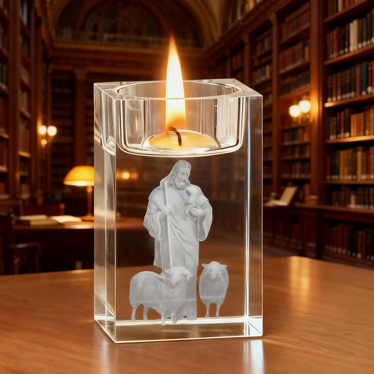3D Kristallglas Teelichthalter Jesus Kerzenhalter Windlicht Kerzenständer Glas Deko Candle Holder Teelichthalter Glas Deko Candle Holder Teelichthalter Transparent Für Kerzen Deko Hochzeitsdeko Jesus
