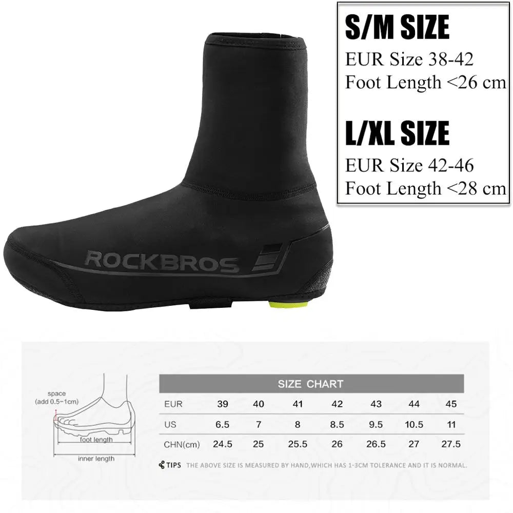 Winter Cycling Shoe Cover MTB Warmer Overshoes Bike Bicycle Shoes Covers Reflective Windproof Waterproof Protector