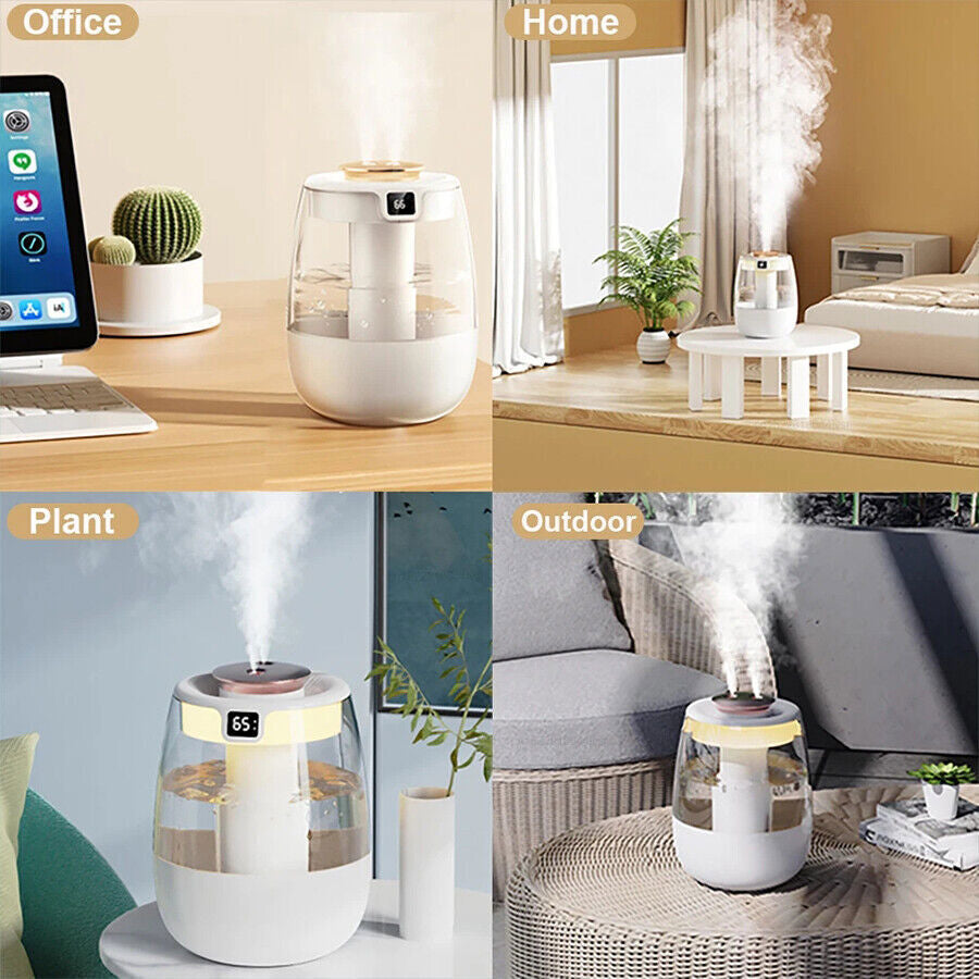 Luftbefeuchter Ultraschall Leise Schlafzimmer Pflanzen LED Humidifier 1300ML DHL