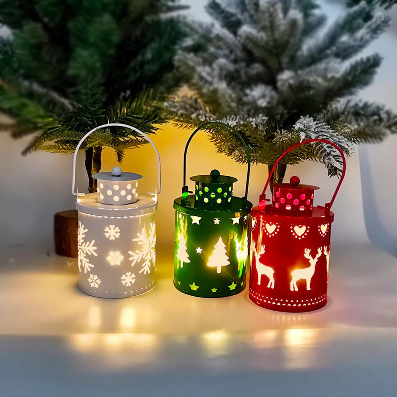 Small LED Christmas Lantern Candles 