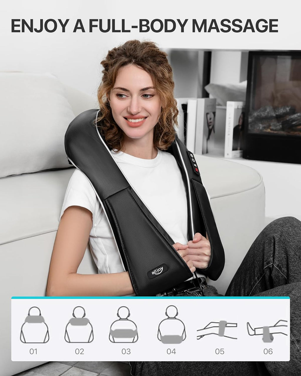 Nackenmassagegerät Mit Wärme, 3D Neck Massager Shiatsu Massagegerät Für Rücken Schulter, Weihnachtsgeschenke Für Papa Mama, Rückenmassagegerät Für Frauen Männer