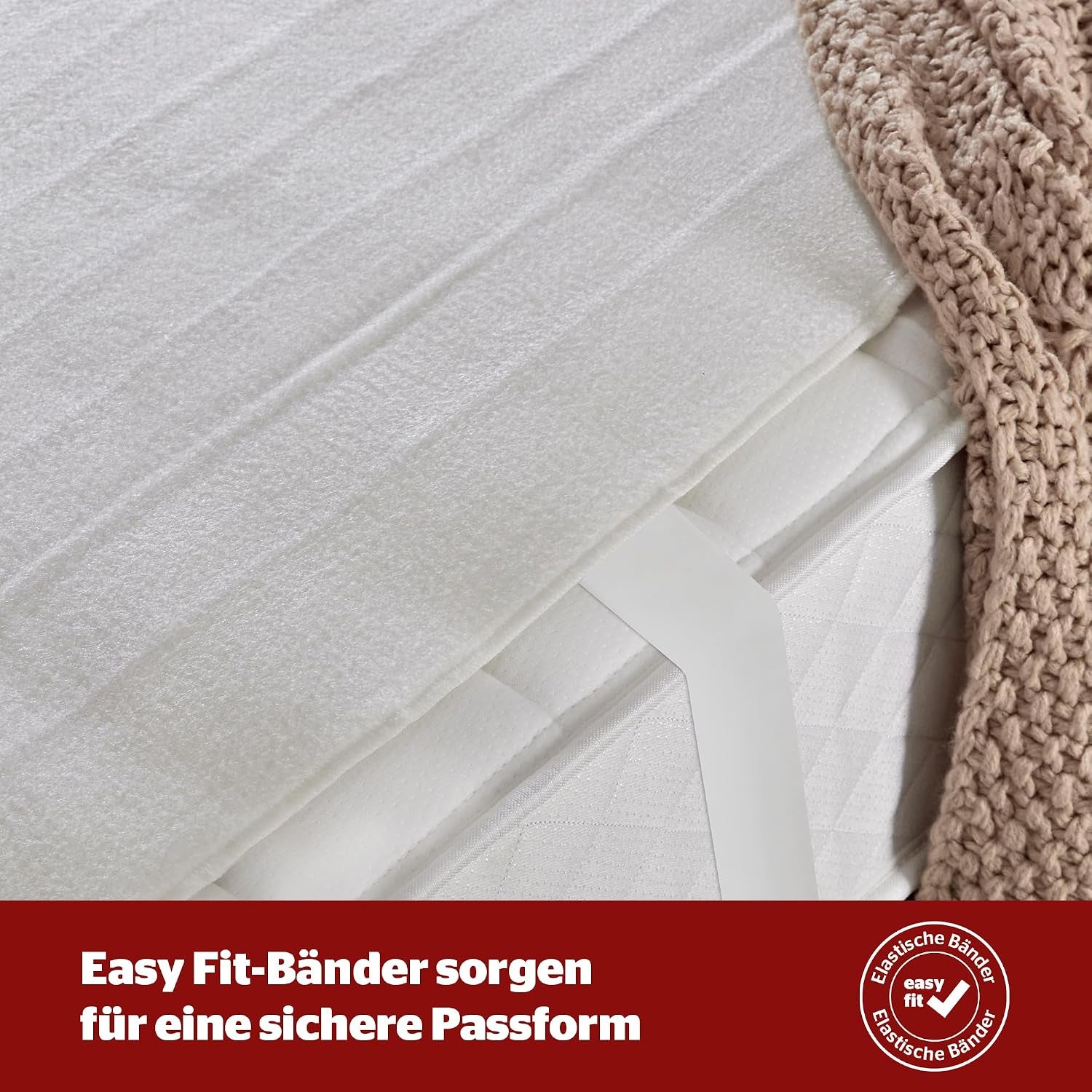 Comfort Control Wärmeunterbett 150X160Cm | Heizdecke Bett Mit 3 Heizstufen, Ultraschnelles, Aufheizen Elastische Bander Waschmaschinen Waschbar | Heizunterlage Bett Heizmatte | 150X160Cm