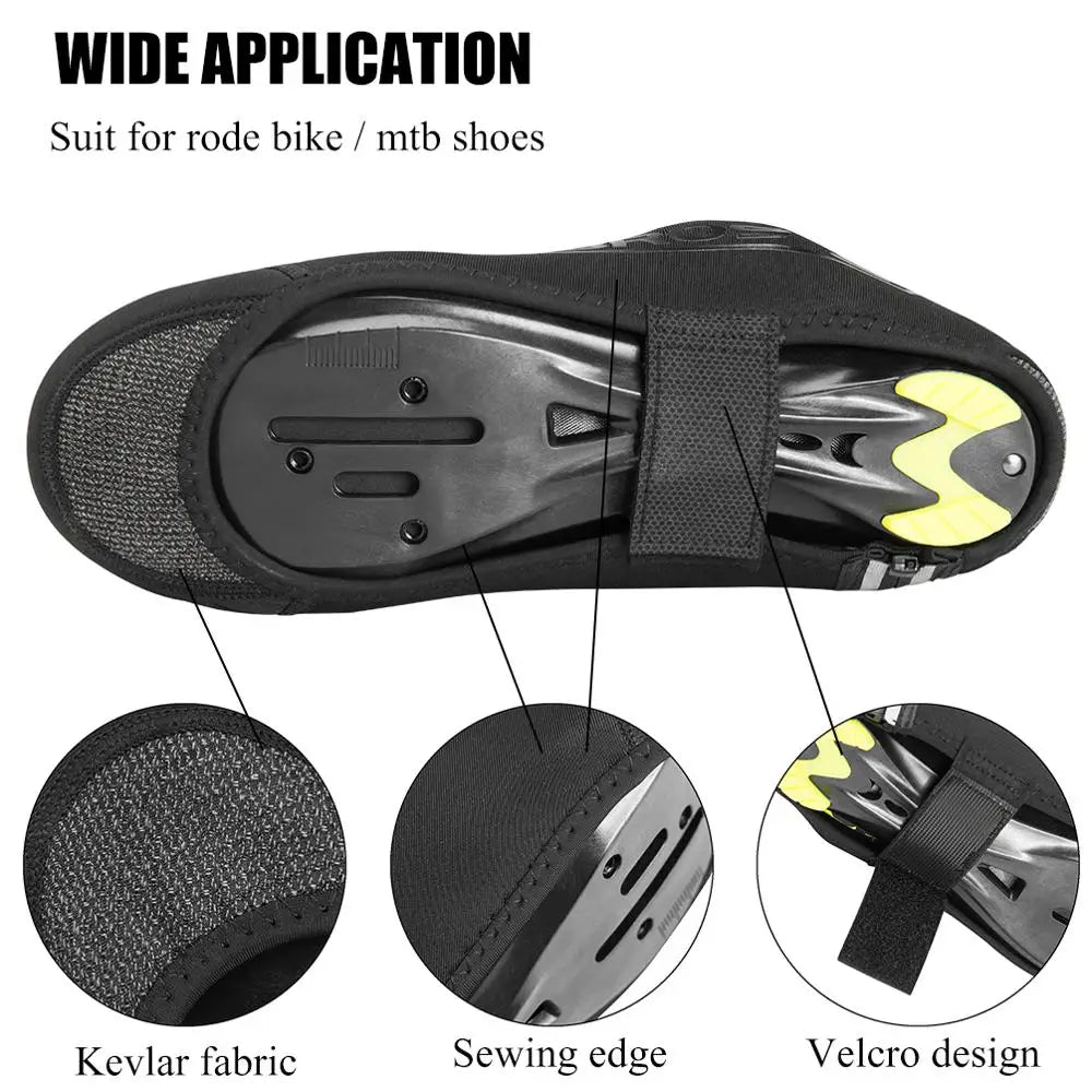 Winter Cycling Shoe Cover MTB Warmer Overshoes Bike Bicycle Shoes Covers Reflective Windproof Waterproof Protector