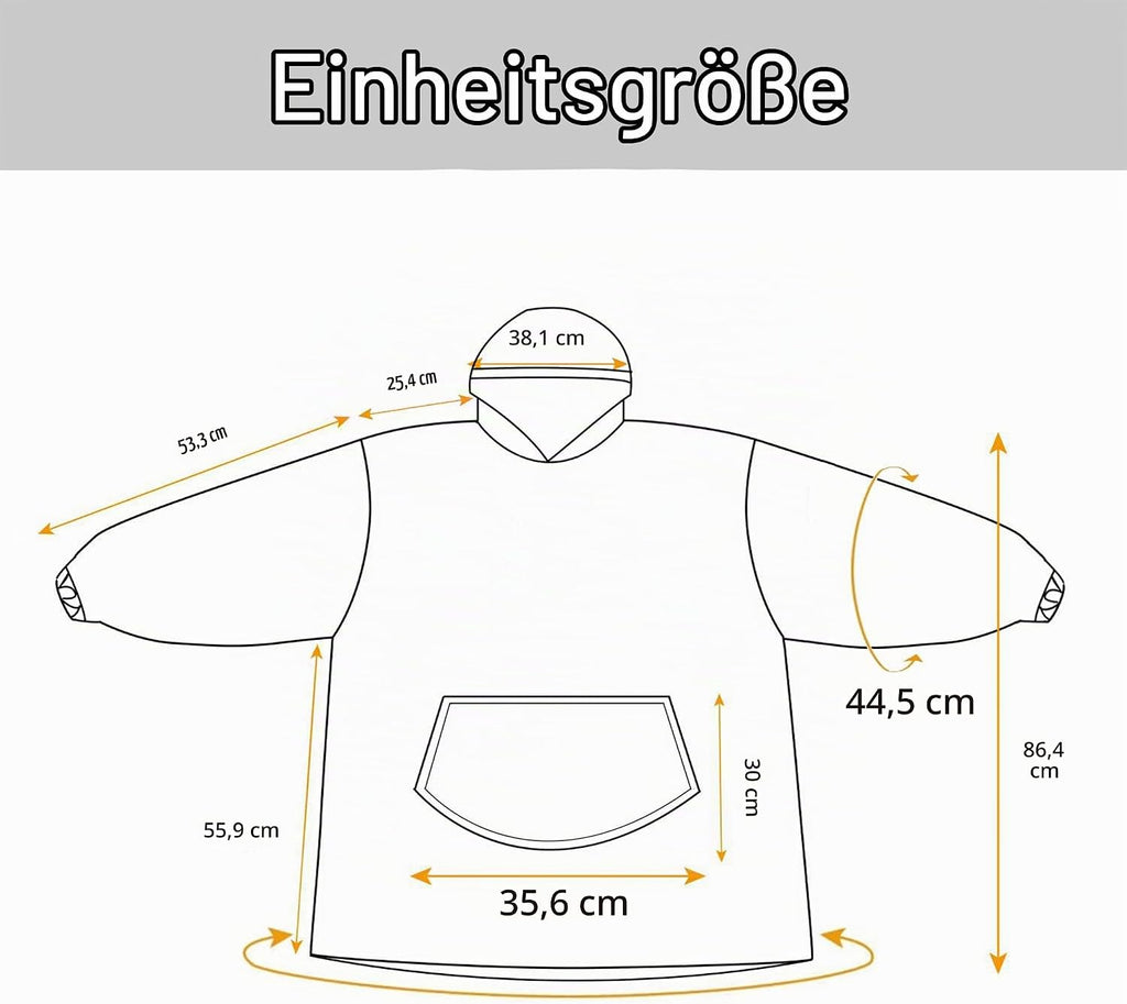 Hoodie Decke - Riesengröße Pullover-Decke Mit Ärmeln, Extrem Wärme & Weiche Flanell Wearable Blanket Geschenk