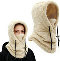 Plüsch Sturmhaube Damen Herren Kapuzenschal Winter Thermo Skimaske Mit Nackenwärmer Multifunktionale Wolle Balaclava Wintermütze Damen Unisex Für Sport Und Outdoor