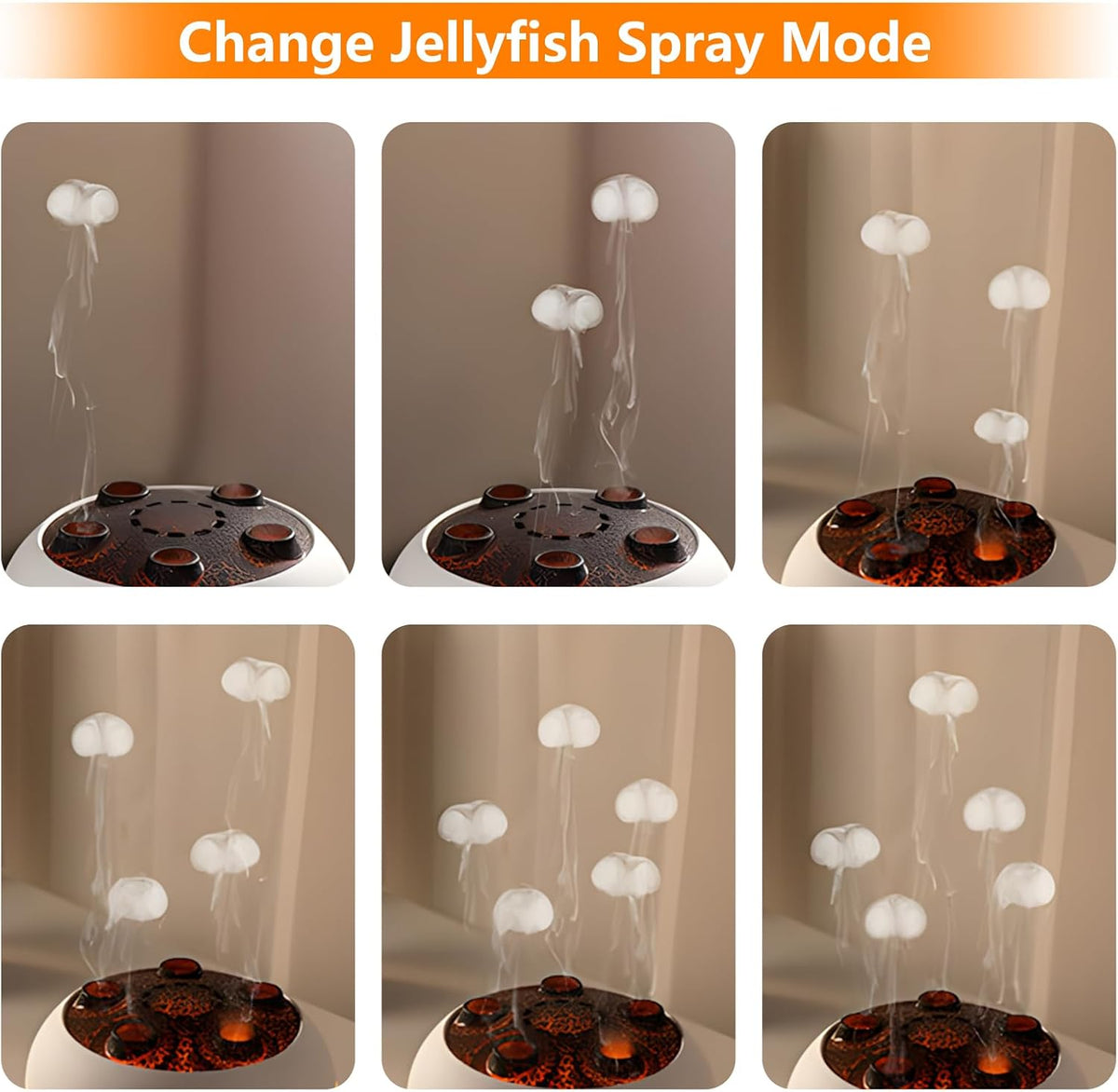 250ml Bedroom Humidifier, Fragrance Oil Diffuser with 2 Spray Modes, 7-Color LED Light, and Timer Function