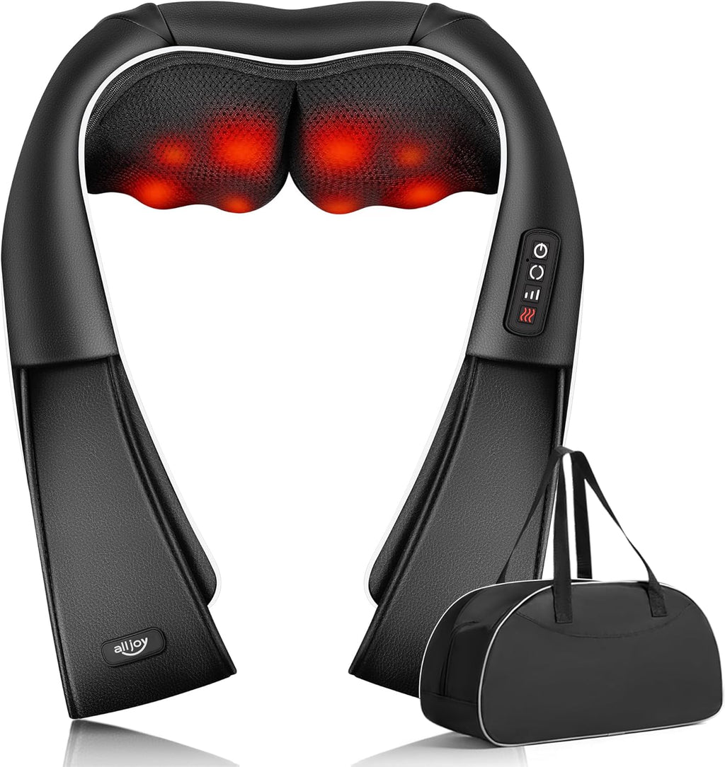 Nackenmassagegerät Mit Wärme, 3D Neck Massager Shiatsu Massagegerät Für Rücken Schulter, Weihnachtsgeschenke Für Papa Mama, Rückenmassagegerät Für Frauen Männer