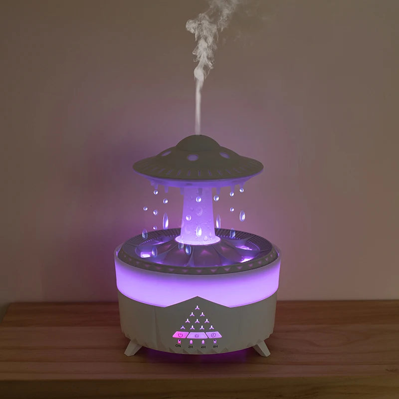  UFO Raindrop Humidifier Water Drop Air Humidifier USB Aromatherapy Essential Oils Aroma Air Diffuser Household Mist Maker Home Decor