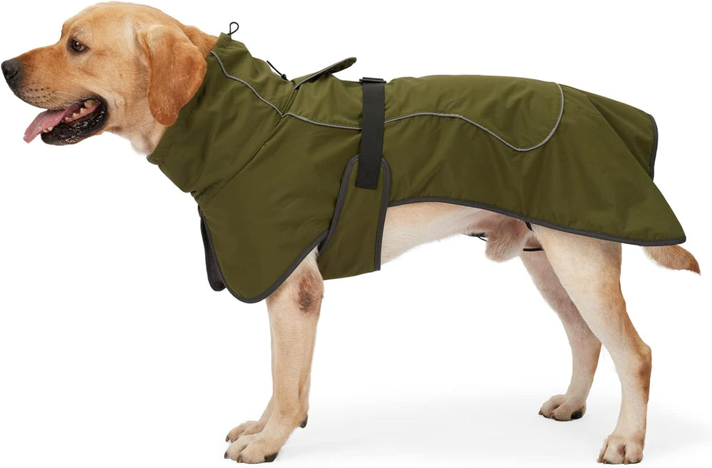 HEYWEAN Hundejacke Wasserdichter Hundemantel Reflektierende Jacke Für Kaltes Wetter Mit Weichem Fleecefutter Warmer Mantel Für Hund Indoor & Outdoor Camping Wandern