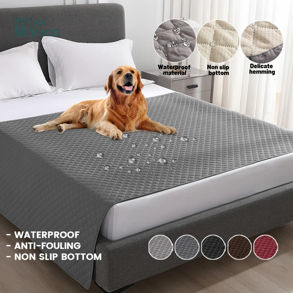Double-Sided Waterproof Dog Bed Cover Pet Blanket Sofa Couch Furniture Protector for Dogs