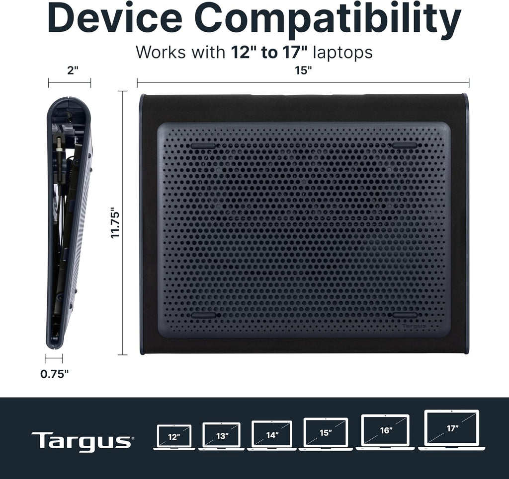 Targus AWE55GL Laptop Kühler Cooling Pad/Lap Chill Mat 15-17"