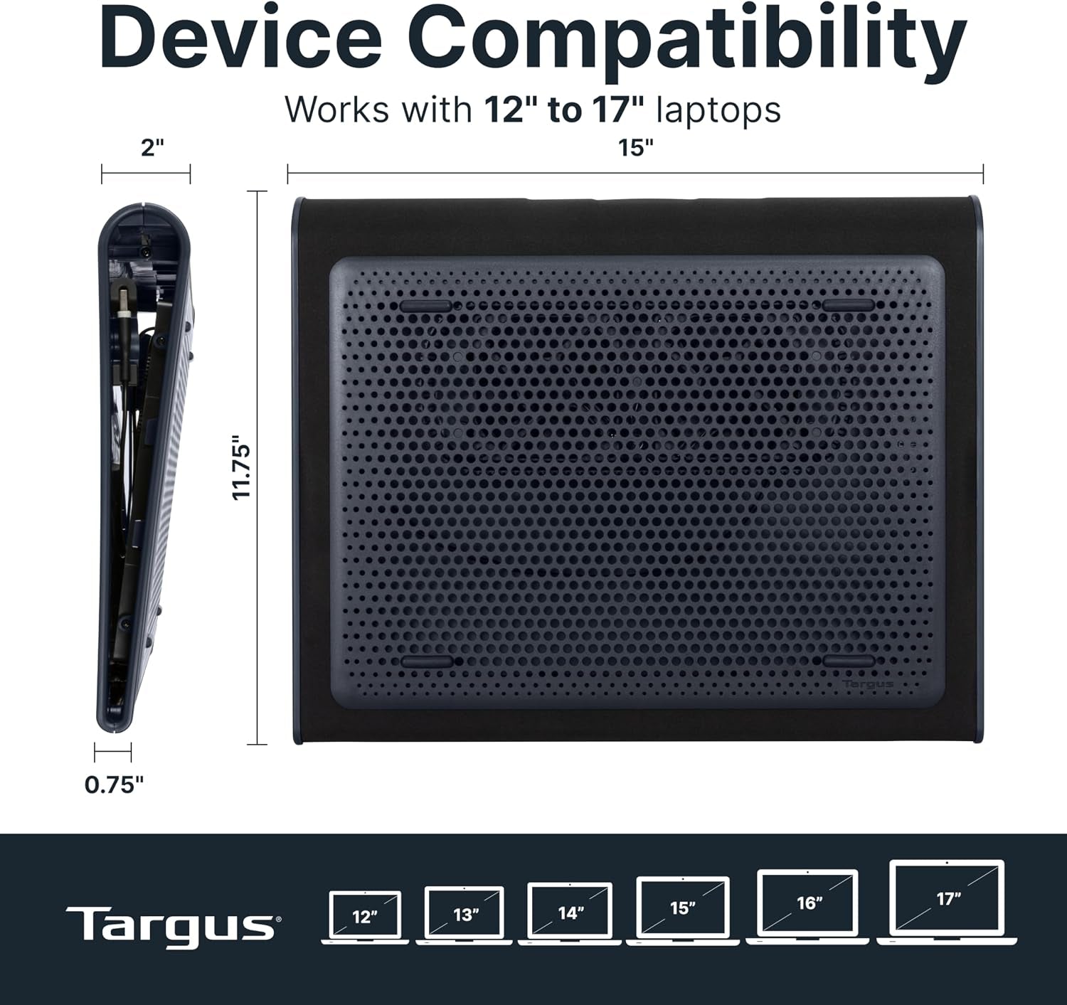 Targus AWE55GL Laptop Kühler Cooling Pad/Lap Chill Mat 15-17"