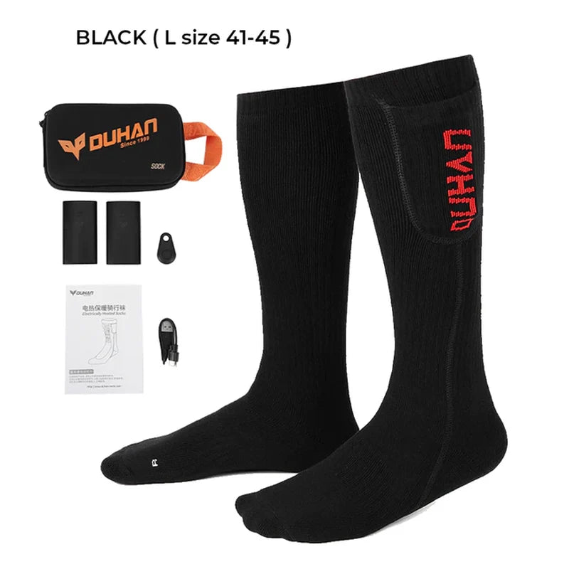 Heated Socks Men Women for Motorcycle Remote Control Electric Heating Socks Rechargeable Battery Winter Thermal Socks Outdoor