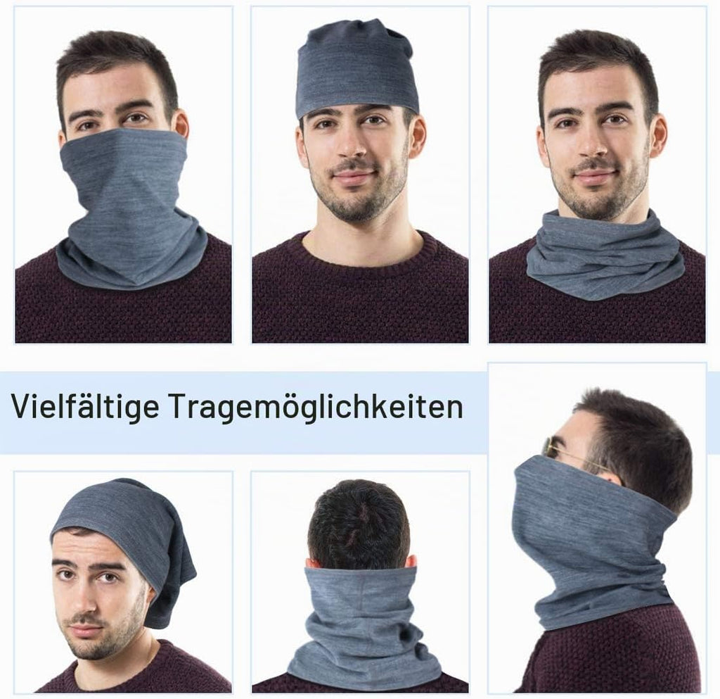 HEGCOIIE Winter Loop Schal Herren & Damen，Fleece Schlauchschal Halswärmer Halstuch Winddicht Ski Maske Warmer Für Outdoor Skifahren Motorrad Laufen Radfahren