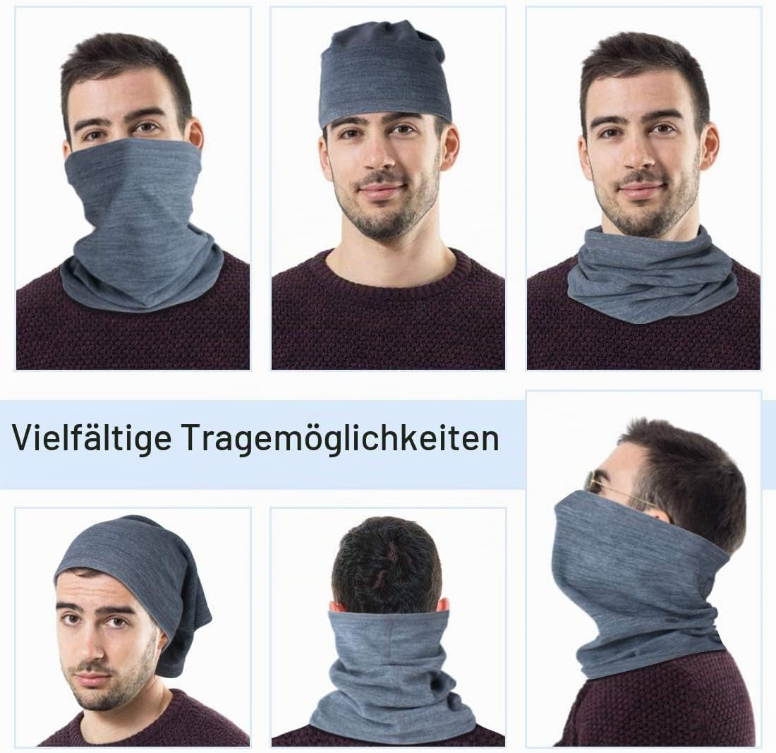 HEGCOIIE Winter Loop Schal Herren & Damen，Fleece Schlauchschal Halswärmer Halstuch Winddicht Ski Maske Warmer Für Outdoor Skifahren Motorrad Laufen Radfahren