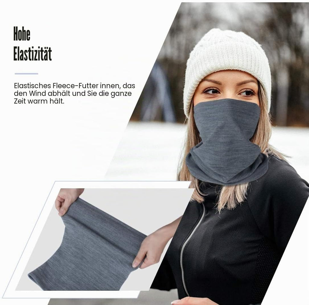 HEGCOIIE Winter Loop Schal Herren & Damen，Fleece Schlauchschal Halswärmer Halstuch Winddicht Ski Maske Warmer Für Outdoor Skifahren Motorrad Laufen Radfahren