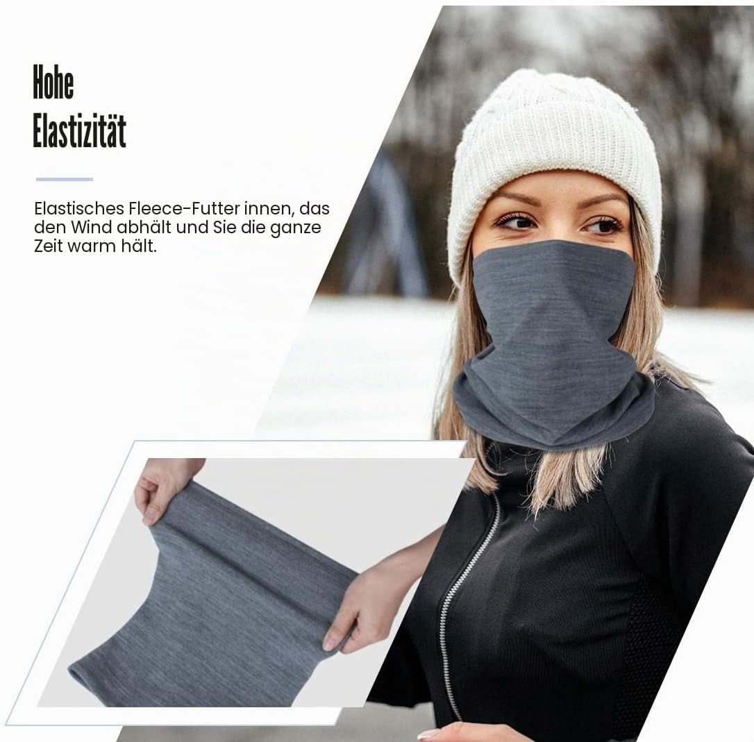 HEGCOIIE Winter Loop Schal Herren & Damen，Fleece Schlauchschal Halswärmer Halstuch Winddicht Ski Maske Warmer Für Outdoor Skifahren Motorrad Laufen Radfahren