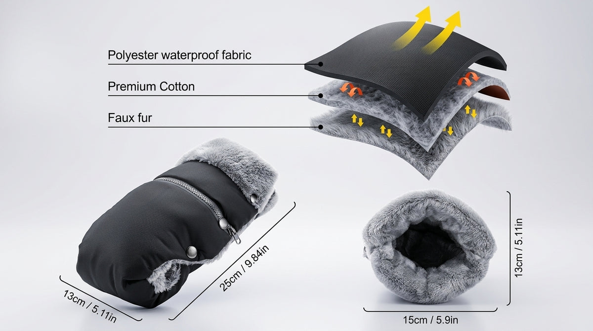 Homord stroller hand warmers, stroller mitten-Turn freezing winter walks into warm, serene moments.