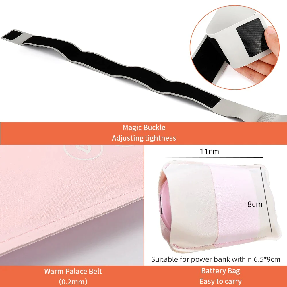 Washable Foreverlily Heated Waist Belt, USB, 3 Heat Levels