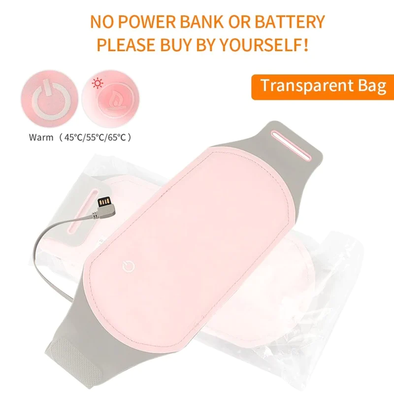 Washable Foreverlily Heated Waist Belt, USB, 3 Heat Levels