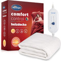 Comfort Control Wärmeunterbett 150X160Cm | Heizdecke Bett Mit 3 Heizstufen, Ultraschnelles, Aufheizen Elastische Bander Waschmaschinen Waschbar | Heizunterlage Bett Heizmatte | 150X160Cm