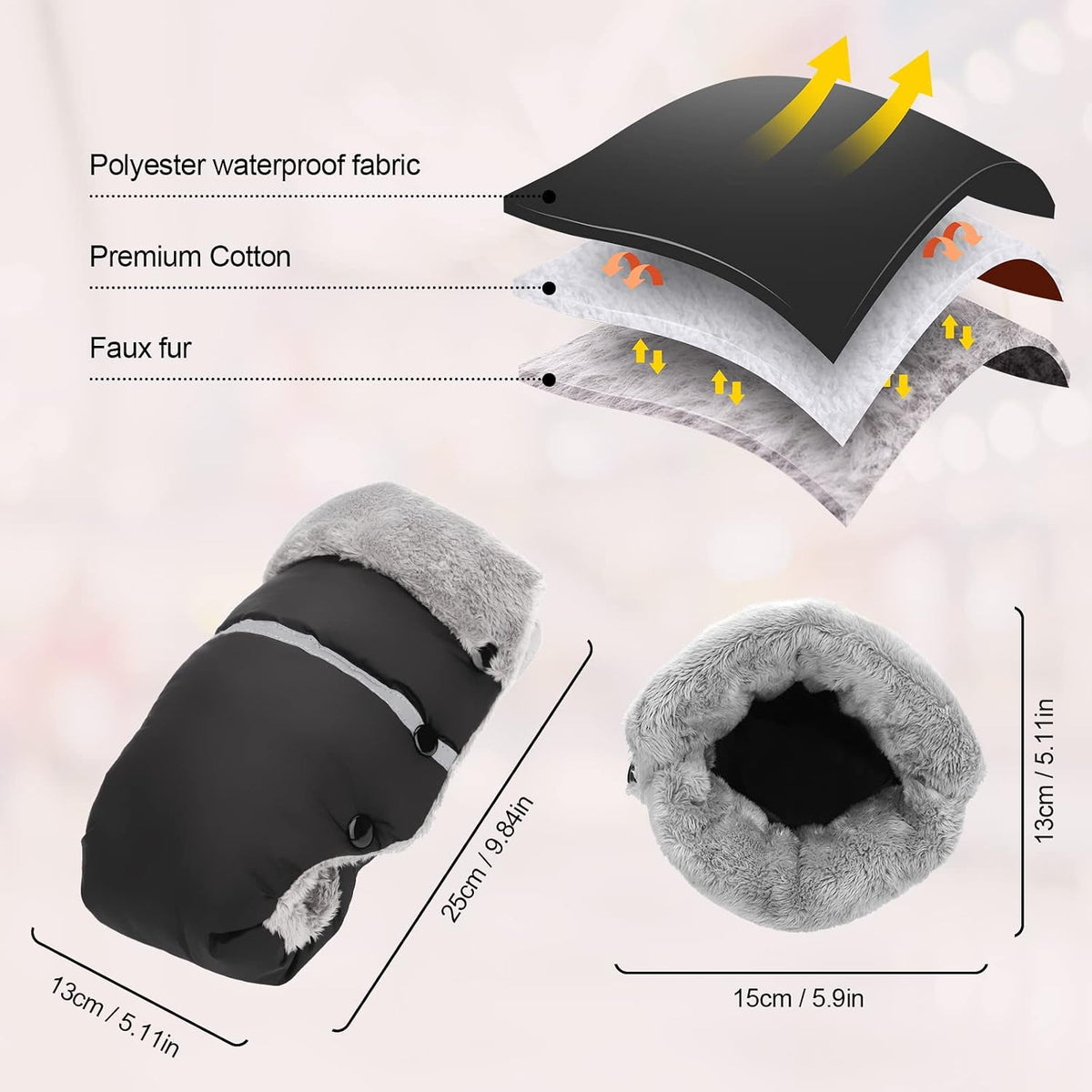 Homord stroller hand warmers, stroller mitten