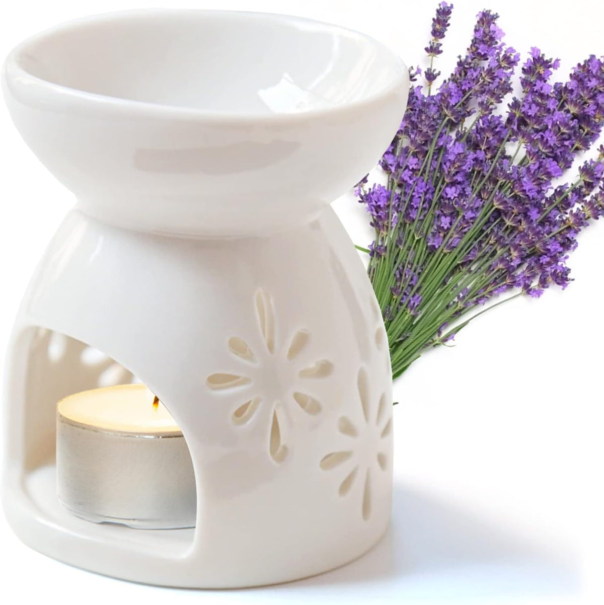 Ceramic fragrance lamp, aroma diffuser, candle holder