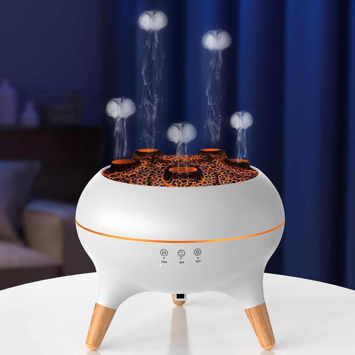 250ml Bedroom Humidifier, Fragrance Oil Diffuser with 2 Spray Modes, 7-Color LED Light, and Timer Function
