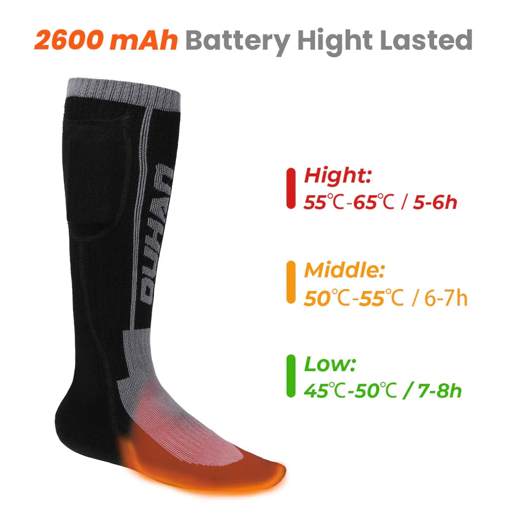 Heated Socks Men Women for Motorcycle Remote Control Electric Heating Socks Rechargeable Battery Winter Thermal Socks Outdoor