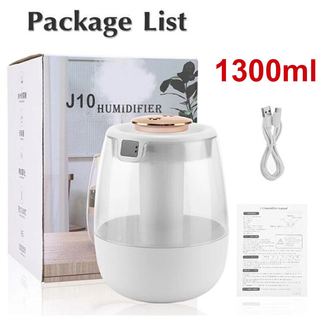 Luftbefeuchter Ultraschall Leise Schlafzimmer Pflanzen LED Humidifier 1300ML DHL