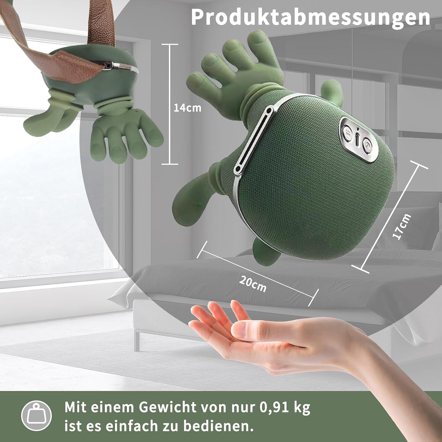 Massage Master for Shoulder, Neck, 4D Nackenmassagegerät, Nackenmassagegerät Mit Wärmefunktion,Zur Linderung Von Schulter Und Nackenschmerzen, Tragbar Und Wiederaufladbar Für Zuhause Und Büro