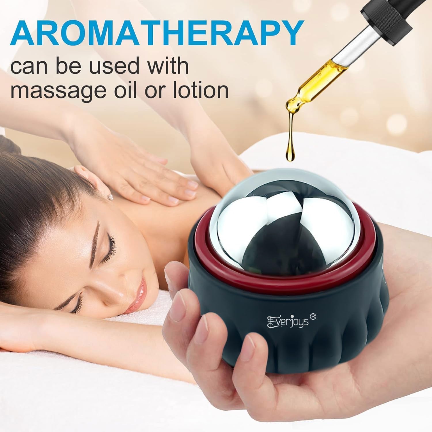 Massage Ice Roller Ball, Cold & Heat Therapy Relief Massager, Deep Tissue Massage Pain Relief, Massager Tool for Back/Neck/Body/Face/Foot Pain, Muscles Recovery