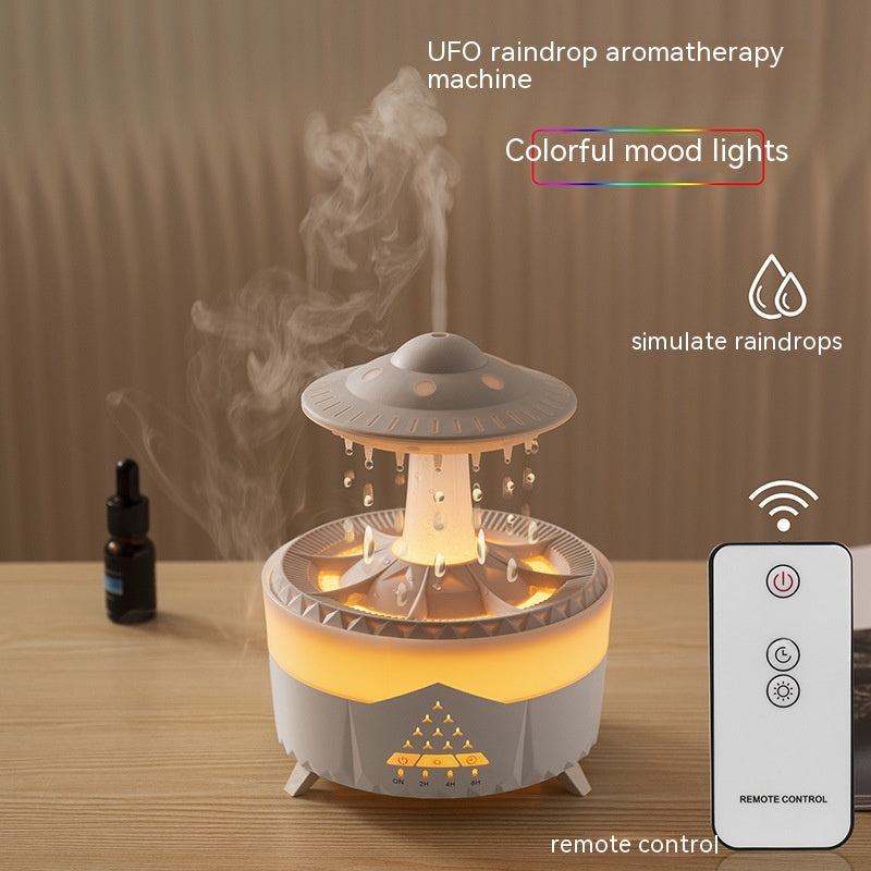  UFO Raindrop Humidifier Water Drop Air Humidifier USB Aromatherapy Essential Oils Aroma Air Diffuser Household Mist Maker Home Decor