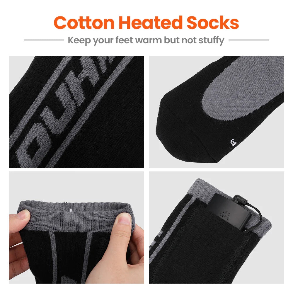 Heated Socks Men Women for Motorcycle Remote Control Electric Heating Socks Rechargeable Battery Winter Thermal Socks Outdoor