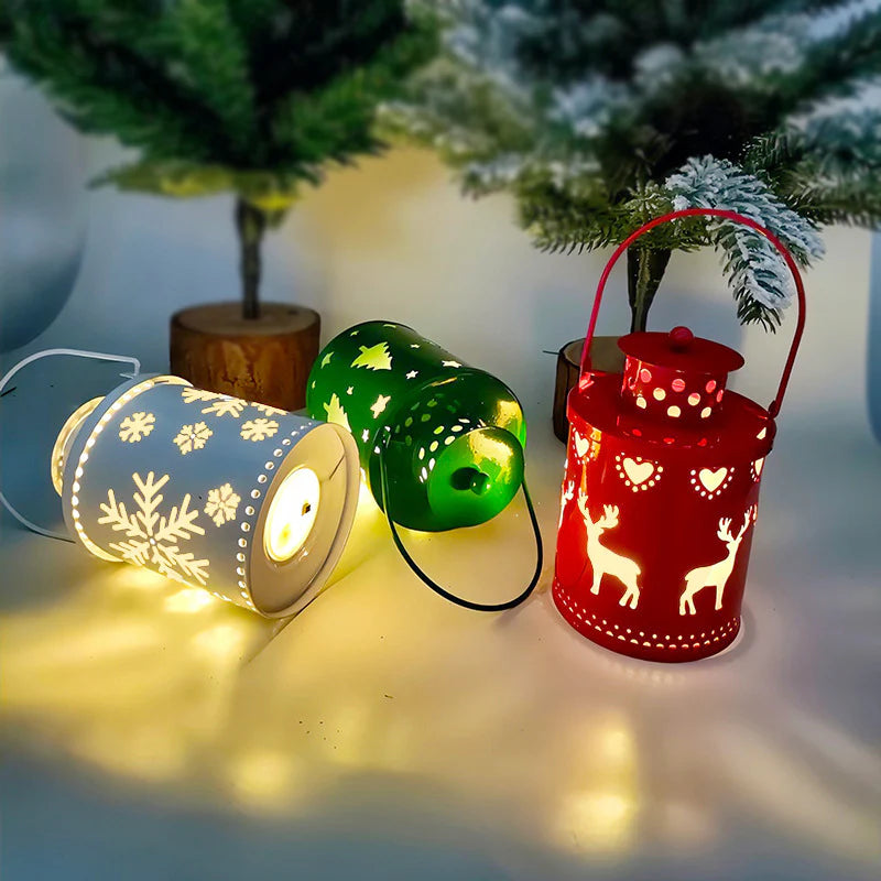 Small LED Christmas Lantern Candles 