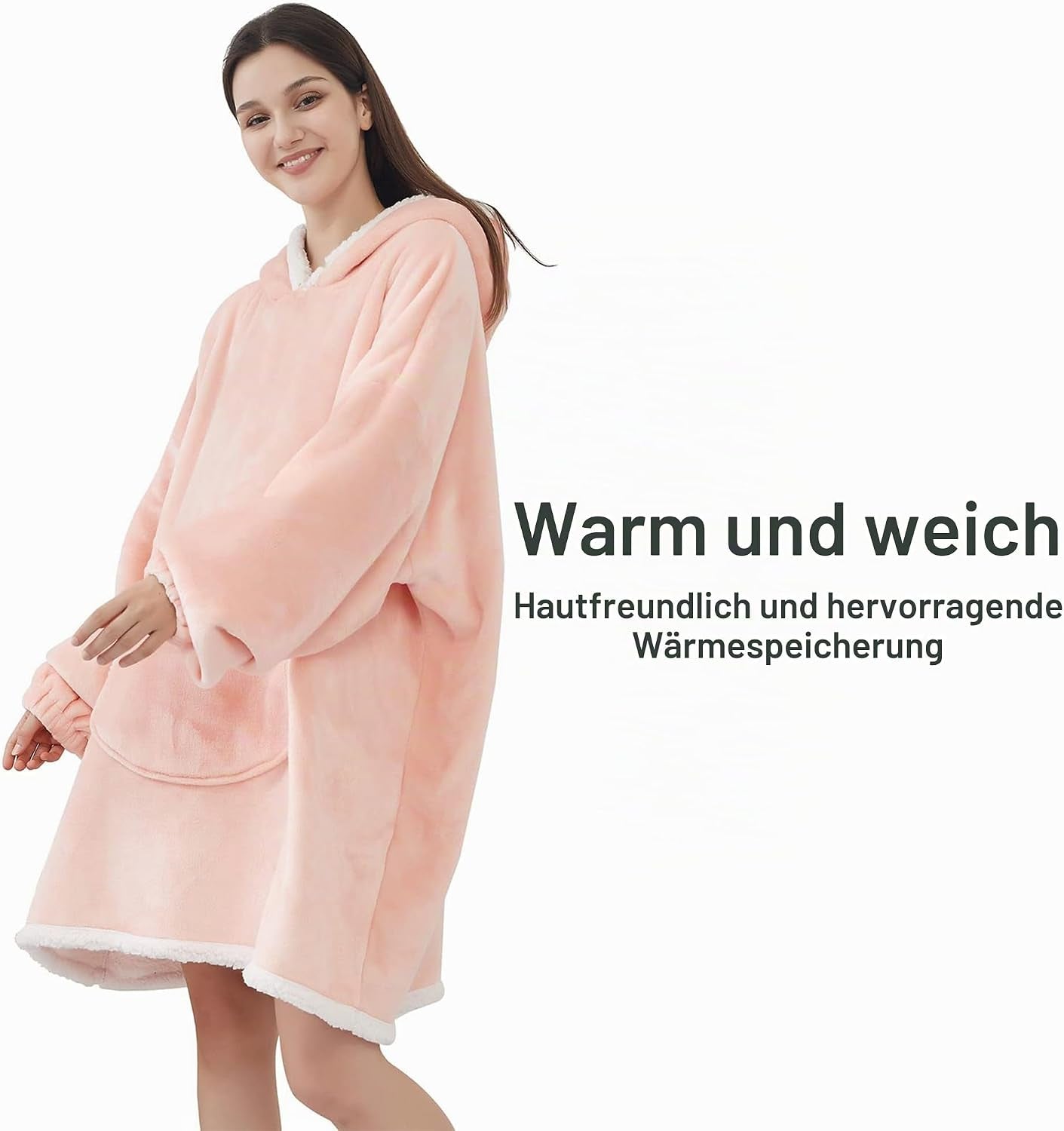 Hoodie Decke - Riesengröße Pullover-Decke Mit Ärmeln, Extrem Wärme & Weiche Flanell Wearable Blanket Geschenk