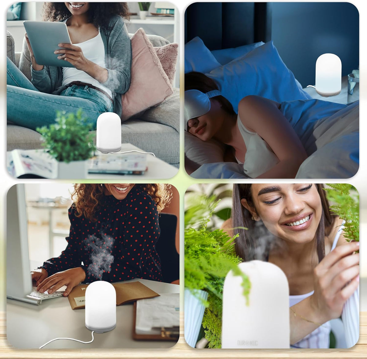 Duronic AD13 Aroma Diffuser, Luftbefeuchter Mit 100Ml Tank, Mit 7 Farben