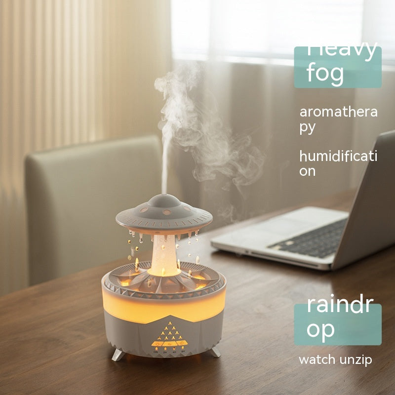  UFO Raindrop Humidifier Water Drop Air Humidifier USB Aromatherapy Essential Oils Aroma Air Diffuser Household Mist Maker Home Decor
