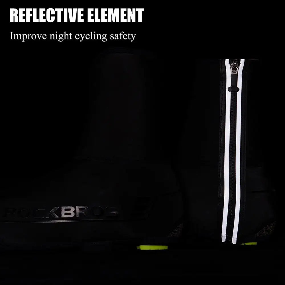 Winter Cycling Shoe Cover MTB Warmer Overshoes Bike Bicycle Shoes Covers Reflective Windproof Waterproof Protector