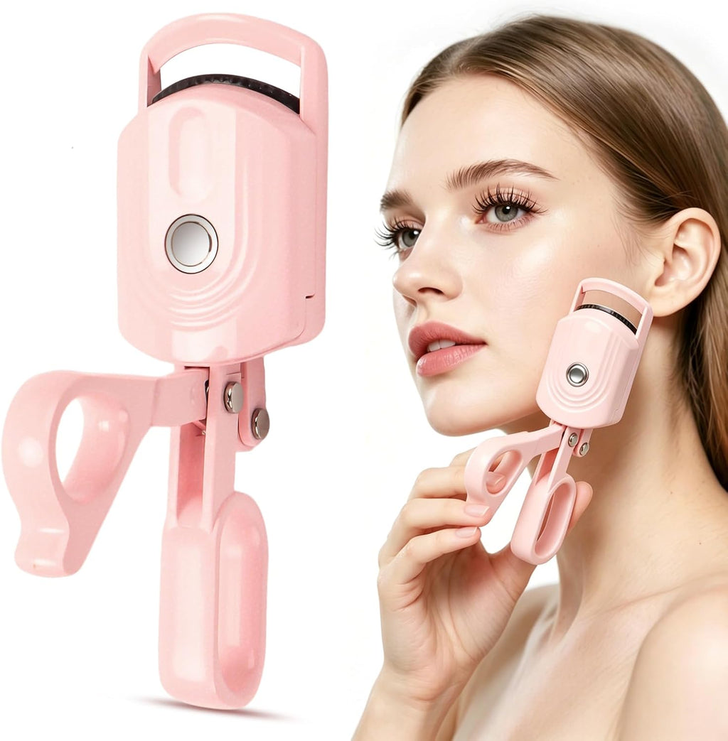 Wimpernzange Beheizbar, Heated Eyelash Curler– Natürliche 24H-Krausung, Gewölbtes Design Passend Zur Augenform, Tragbar Mit Type-C Aufladung