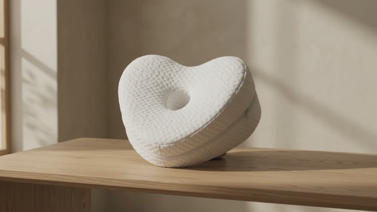Heart-Shaped Knee Pillow, Memory Foam, 24 × 25 × 15 Cm